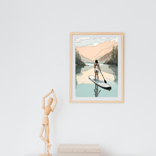 Digital Art Print - Paddle Boarder