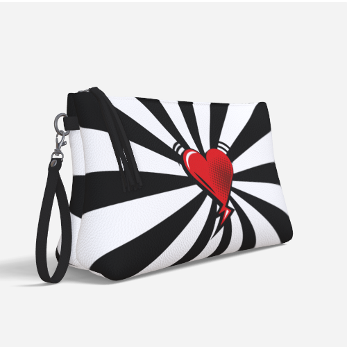Printed Vegan Leather Bag - Pop Heart
