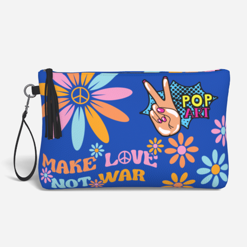Printed Vegan Leather Bag - Pop Art Peace