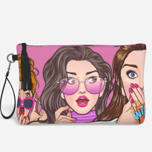 Printed Vegan Leather Bag - Pop Art WTF