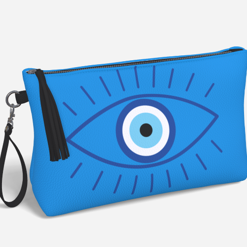 Printed Vegan Leather Bag - Evil Eye