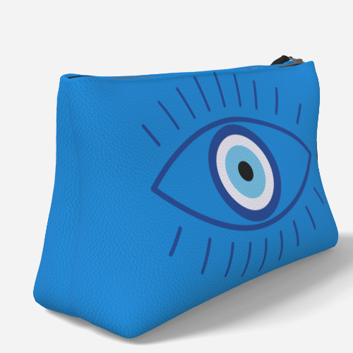 Printed Vegan Leather Bag - Evil Eye