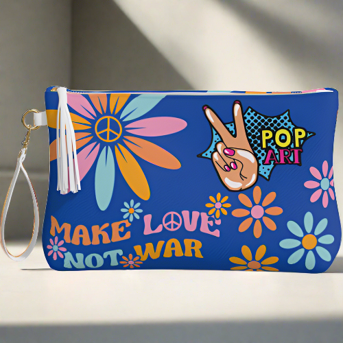 Printed Vegan Leather Bag - Pop Art Peace