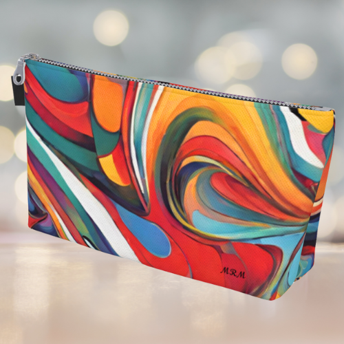 Canvas Makeup Bag - Swirls