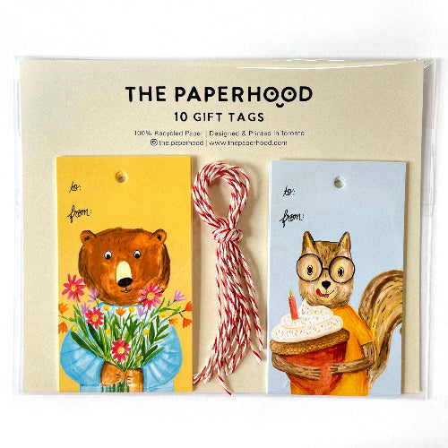 Gift Tags - Birthday Bear & Squirrel