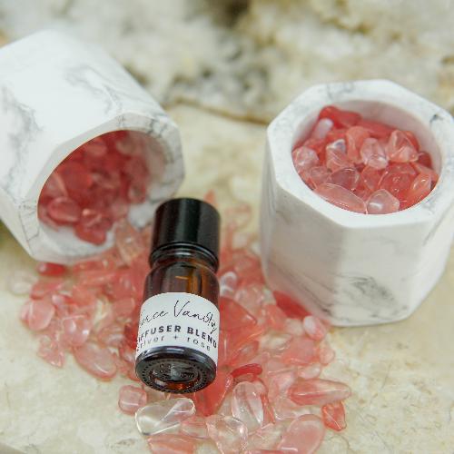 SALE Rose Quartz Crystal Diffuser w/Essential Oil