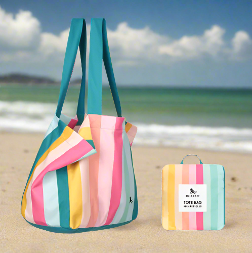 Foldaway Tote Bag - Coastal Candy