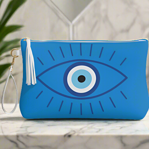 Printed Vegan Leather Bag - Evil Eye