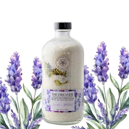 Coconut Milk Bath Salts Bottle/The Dreamer