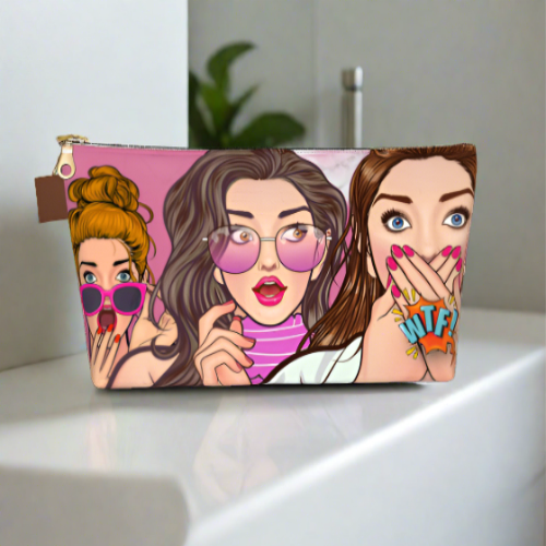 Canvas Makeup Bag - Pop Art WTF