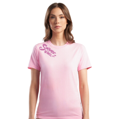 SALE Ladies T-Shirt - Pink, Summer Vibes