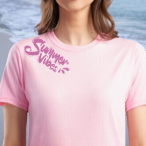 SALE Ladies T-Shirt - Pink, Summer Vibes